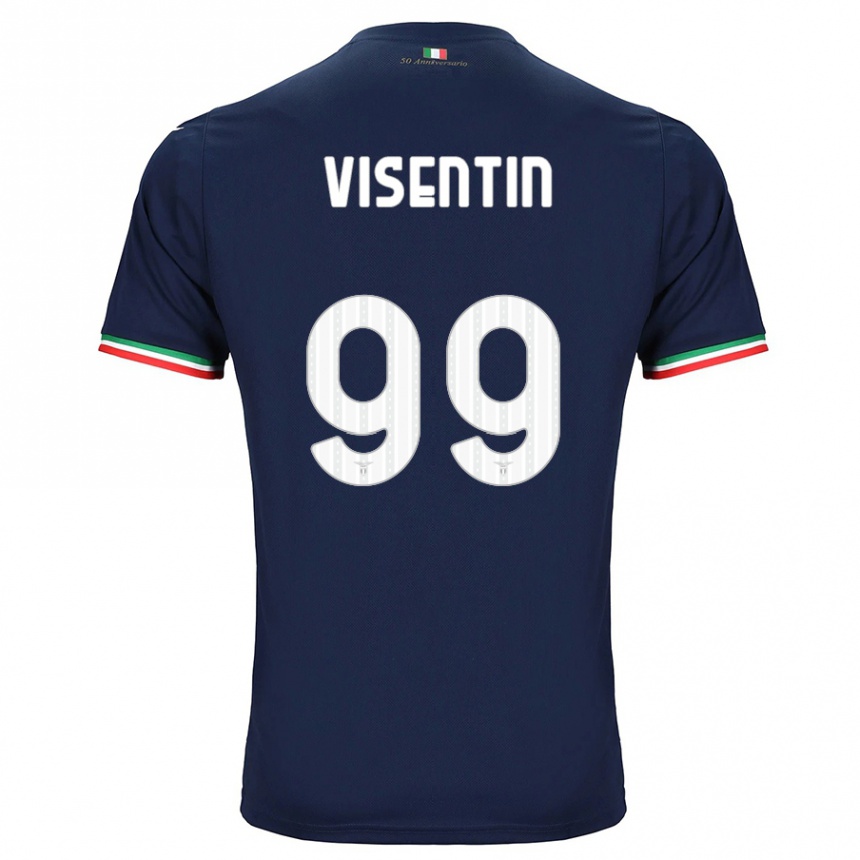 Kids Football Noemi Visentin #99 Navy Away Jersey 2023/24 T-Shirt Canada