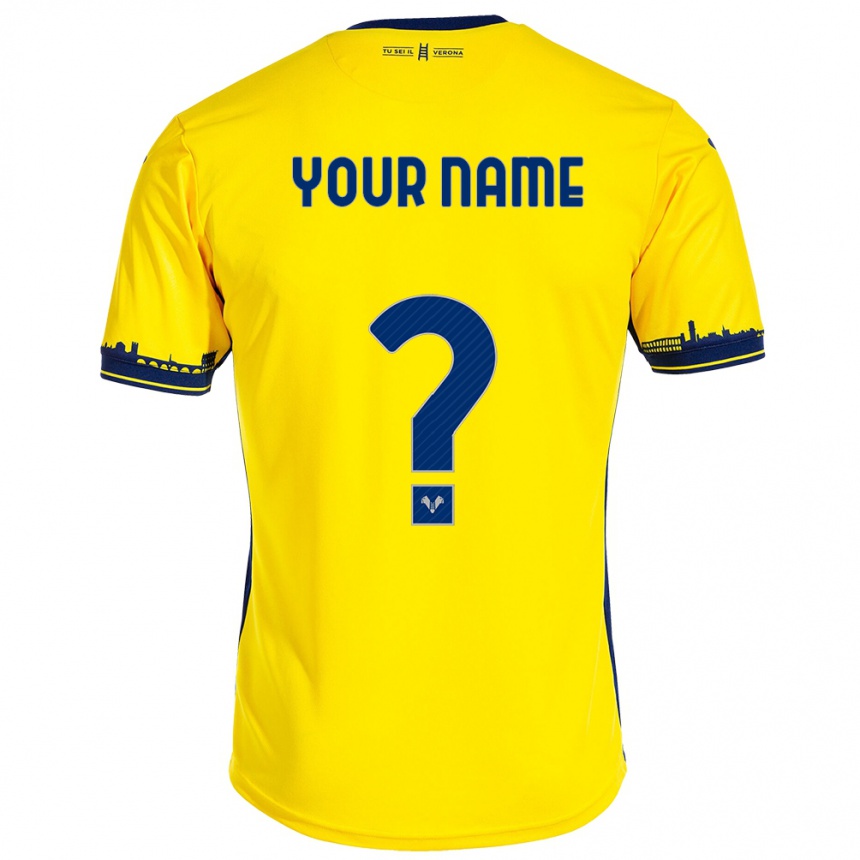 Kids Football Your Name #0 Yellow Away Jersey 2023/24 T-Shirt Canada