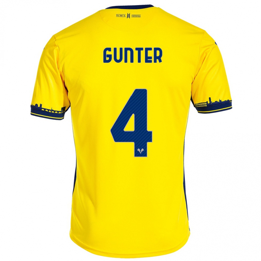 Kids Football Koray Günter #4 Yellow Away Jersey 2023/24 T-Shirt Canada