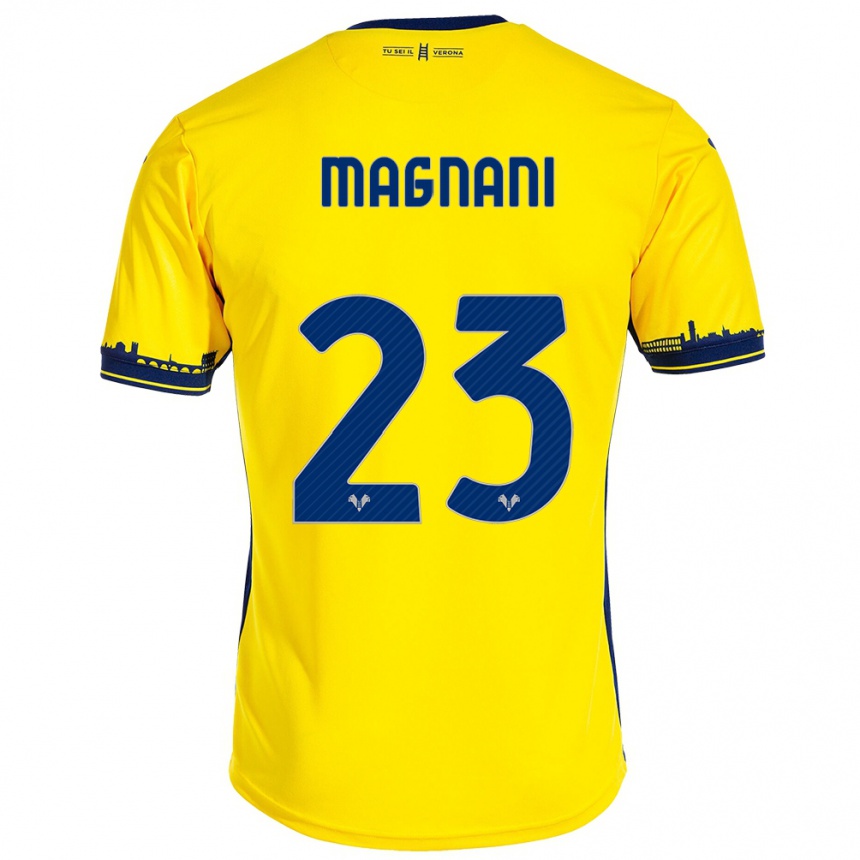 Enfant Football Maillot Giangiacomo Magnani #23 Jaune Tenues Extérieur 2023/24 Canada