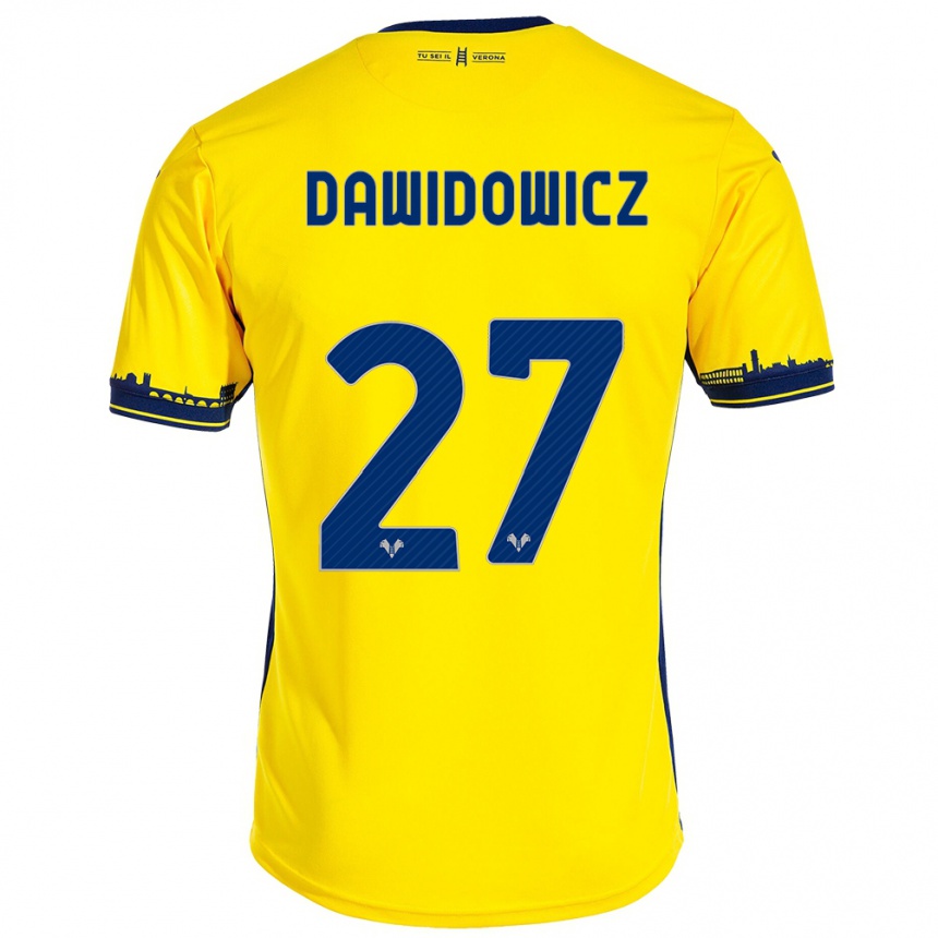 Enfant Football Maillot Pawel Dawidowicz #27 Jaune Tenues Extérieur 2023/24 Canada