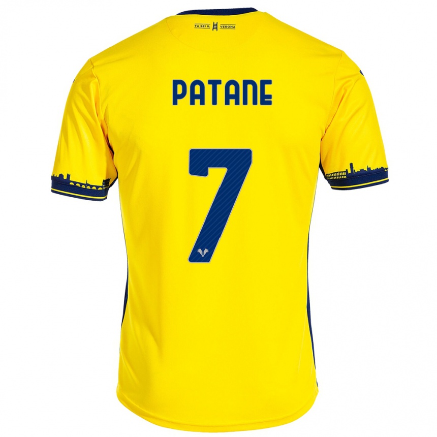 Enfant Football Maillot Nicola Patanè #7 Jaune Tenues Extérieur 2023/24 Canada