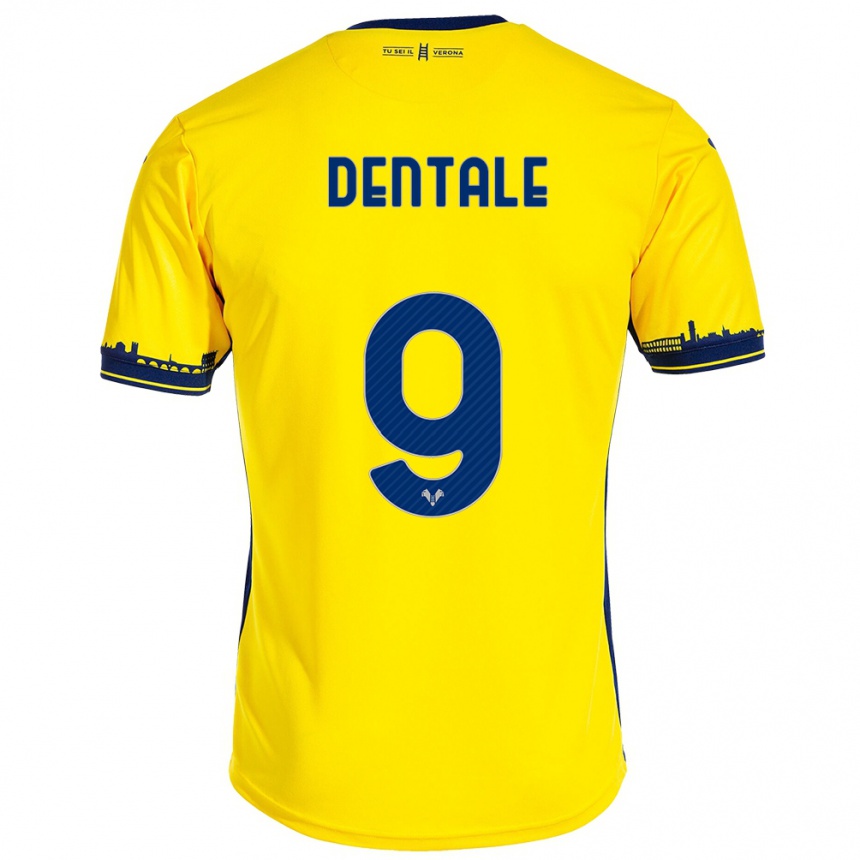 Enfant Football Maillot Alessandro Dentale #9 Jaune Tenues Extérieur 2023/24 Canada