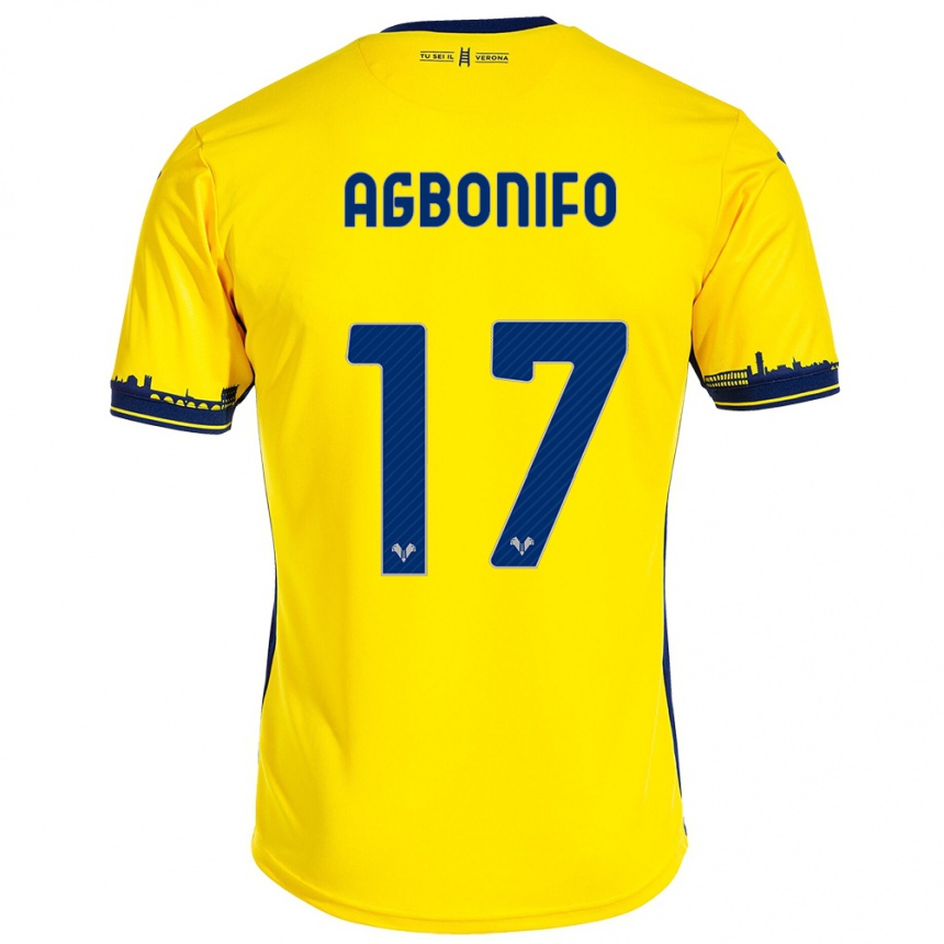 Kids Football Richi Agbonifo #17 Yellow Away Jersey 2023/24 T-Shirt Canada