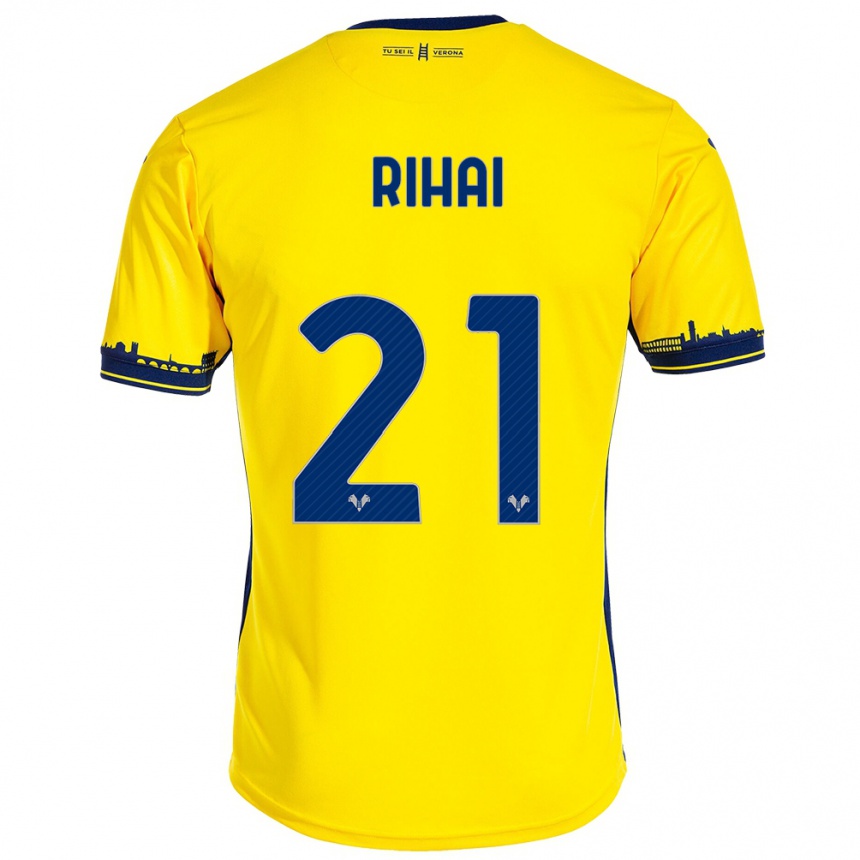 Kids Football Aiman Rihai #21 Yellow Away Jersey 2023/24 T-Shirt Canada