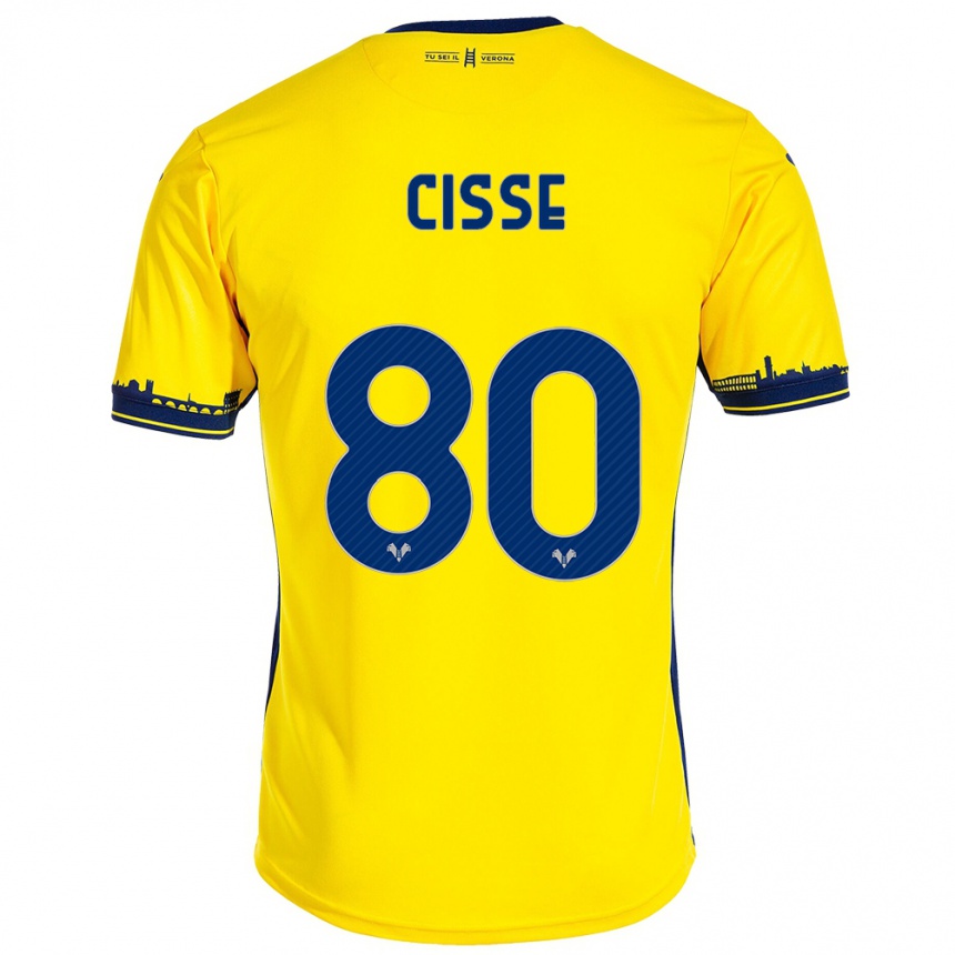 Kids Football Alphadjo Cissè #80 Yellow Away Jersey 2023/24 T-Shirt Canada