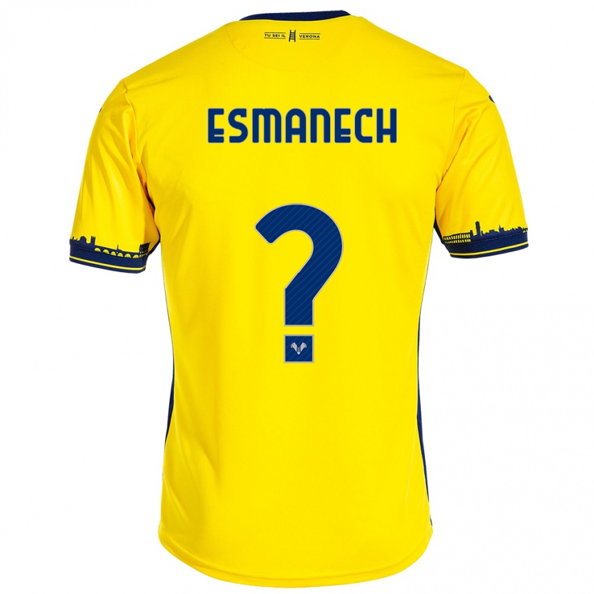 Kids Football Inigo Esmanech #0 Yellow Away Jersey 2023/24 T-Shirt Canada