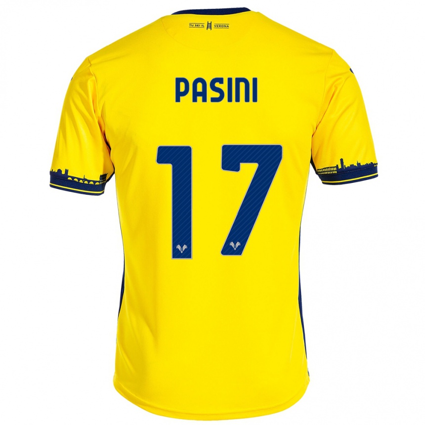 Enfant Football Maillot Veronica Pasini #17 Jaune Tenues Extérieur 2023/24 Canada