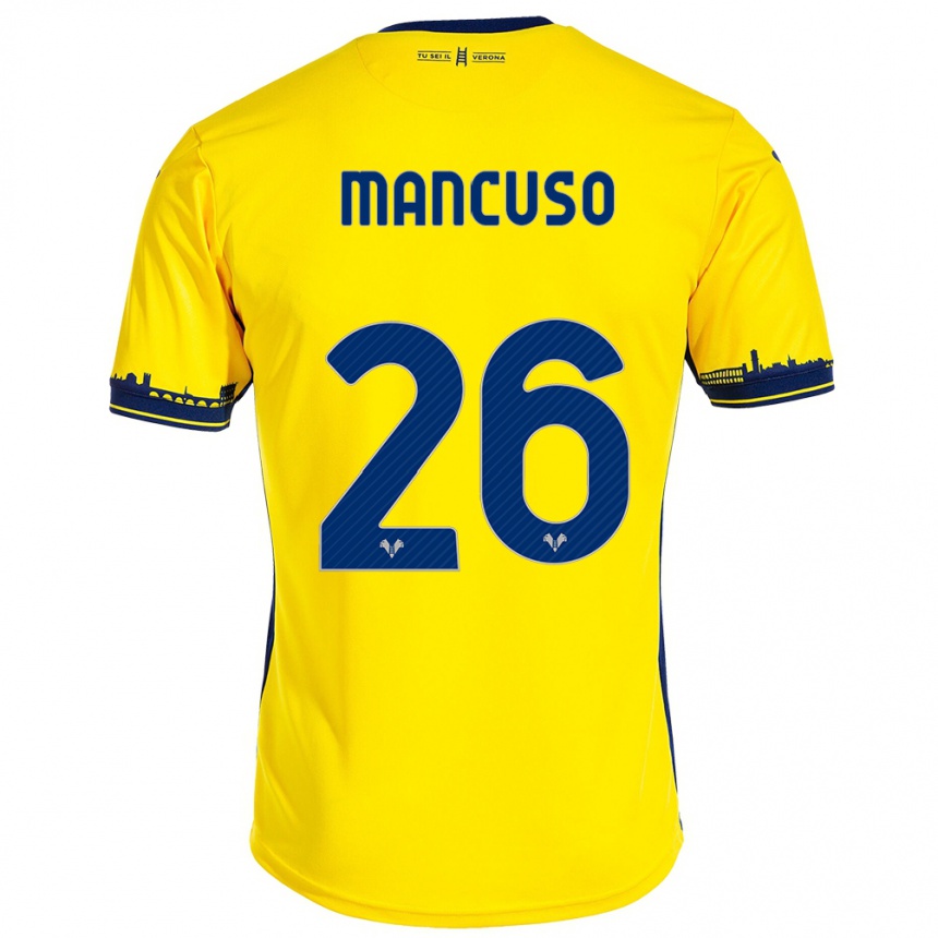 Enfant Football Maillot Giulia Mancuso #26 Jaune Tenues Extérieur 2023/24 Canada