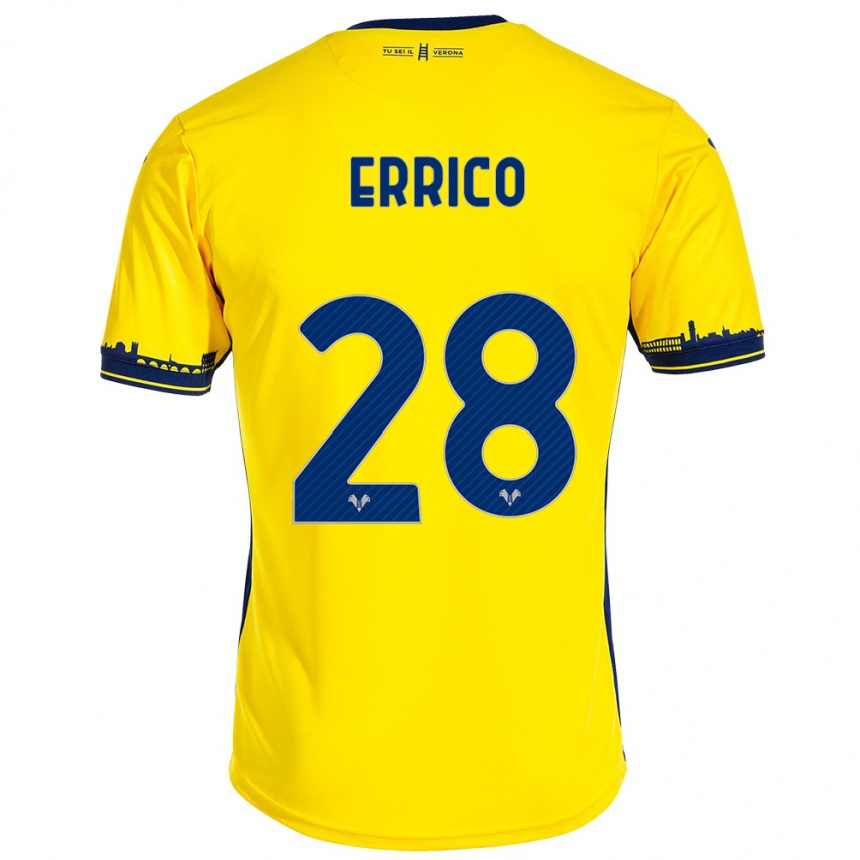 Kids Football Emma Raffaella Errico #28 Yellow Away Jersey 2023/24 T-Shirt Canada