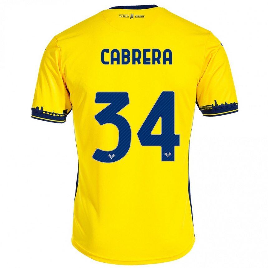 Enfant Football Maillot Ilena Cabrera #34 Jaune Tenues Extérieur 2023/24 Canada