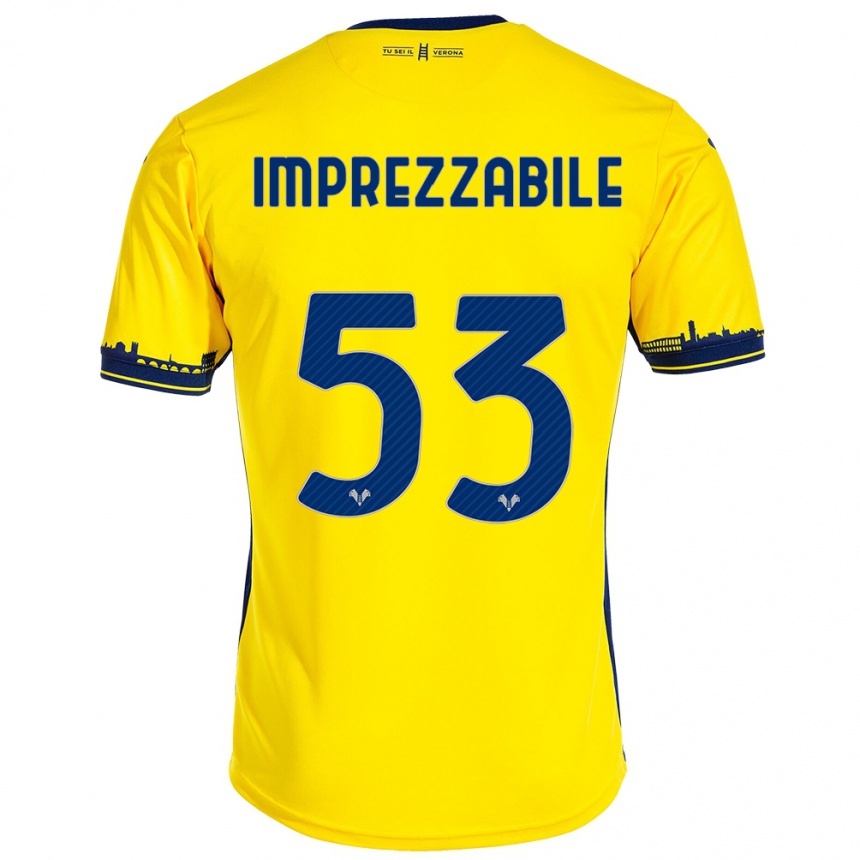 Kids Football Francesca Imprezzabile #53 Yellow Away Jersey 2023/24 T-Shirt Canada