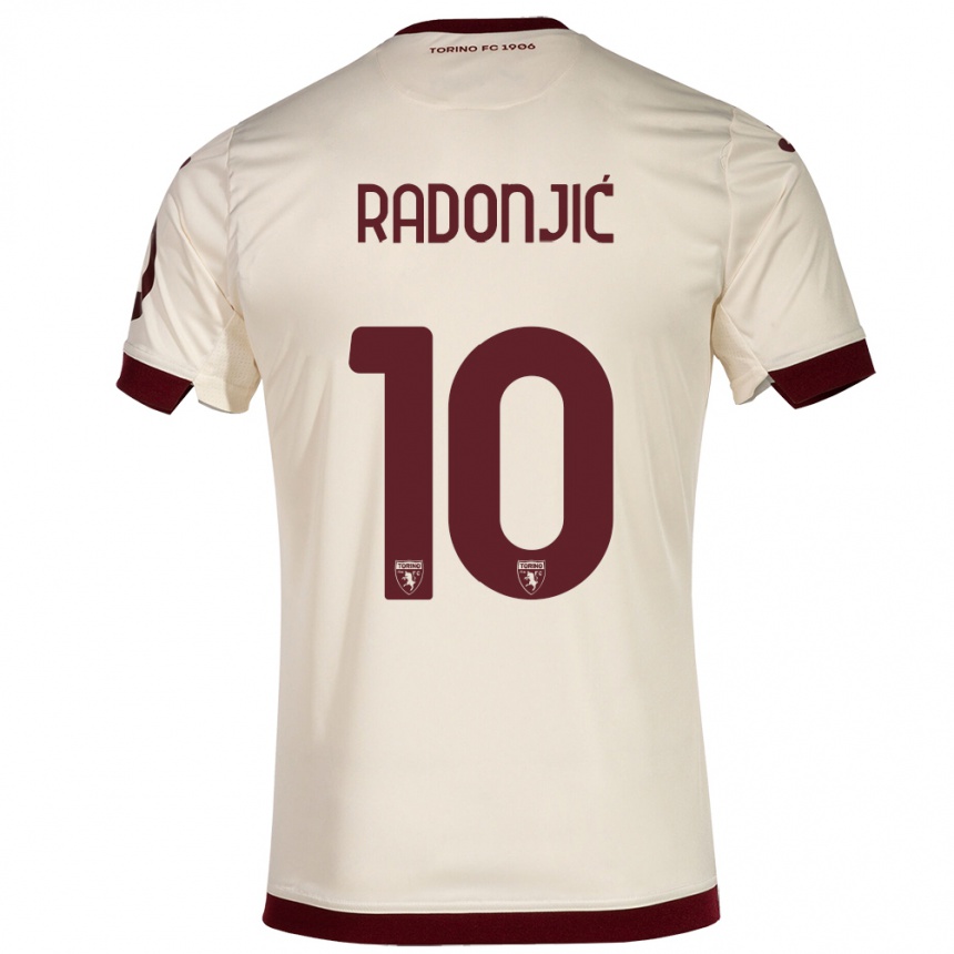 Kids Football Nemanja Radonjić #10 Champagne Away Jersey 2023/24 T-Shirt Canada