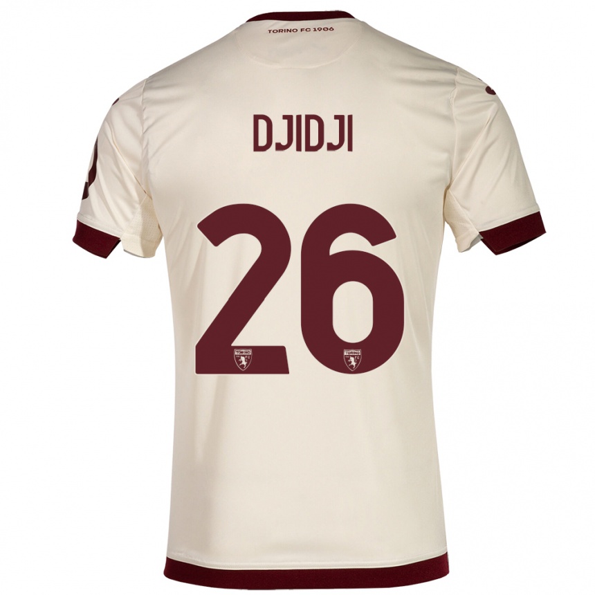 Kids Football Koffi Djidji #26 Champagne Away Jersey 2023/24 T-Shirt Canada