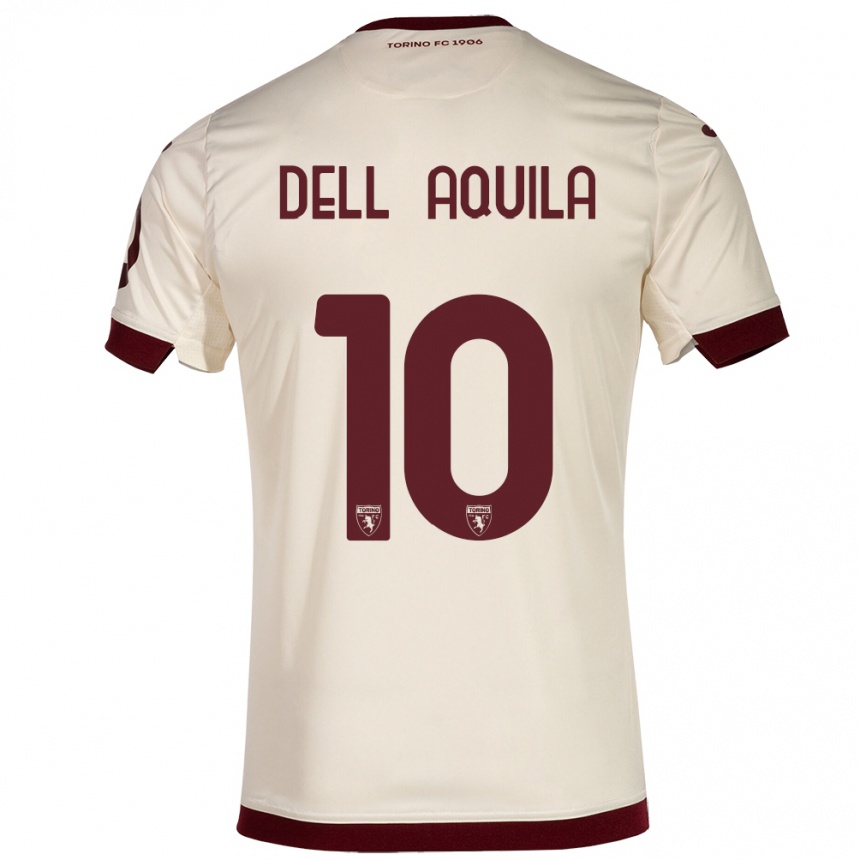 Kids Football Francesco Dell'aquila #10 Champagne Away Jersey 2023/24 T-Shirt Canada