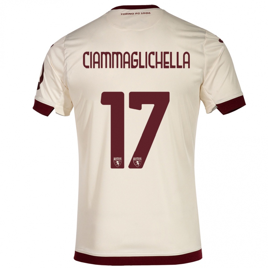 Kids Football Aaron Ciammaglichella #17 Champagne Away Jersey 2023/24 T-Shirt Canada