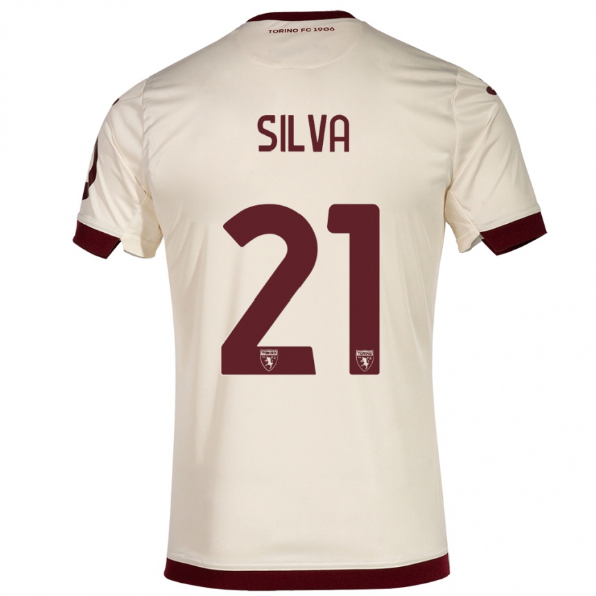 Kids Football Jonathan Silva #21 Champagne Away Jersey 2023/24 T-Shirt Canada