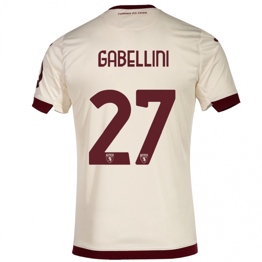 Kids Football Tommaso Gabellini #27 Champagne Away Jersey 2023/24 T-Shirt Canada