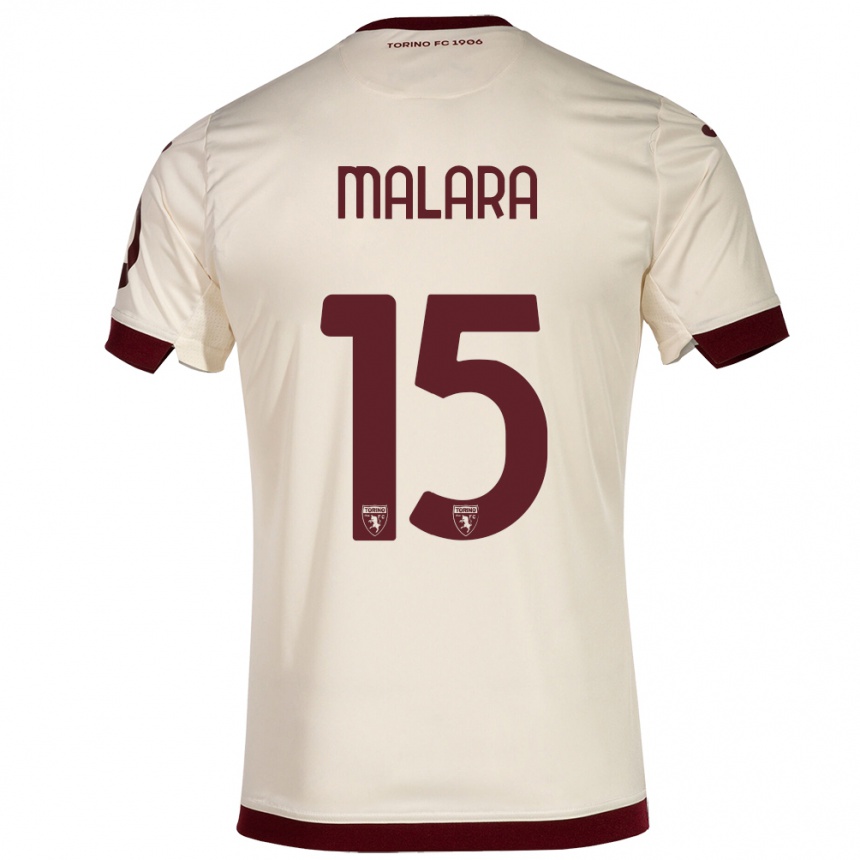 Kids Football Sara Malara #15 Champagne Away Jersey 2023/24 T-Shirt Canada