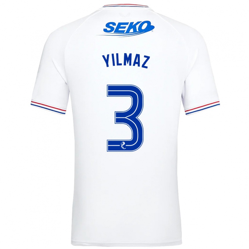 Kids Football Rıdvan Yılmaz #3 White Away Jersey 2023/24 T-Shirt Canada