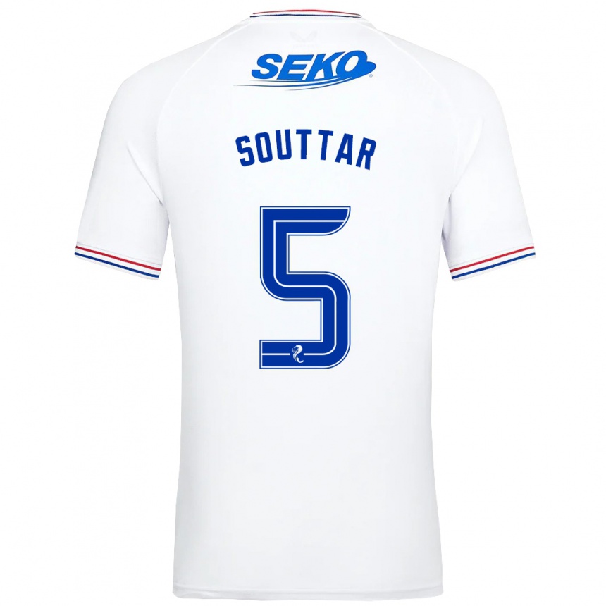 Enfant Football Maillot John Souttar #5 Blanc Tenues Extérieur 2023/24 Canada