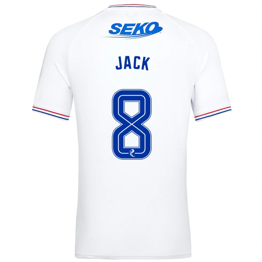 Kids Football Ryan Jack #8 White Away Jersey 2023/24 T-Shirt Canada