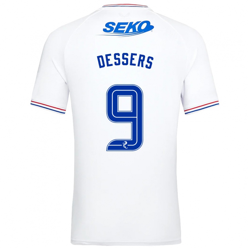 Enfant Football Maillot Cyriel Dessers #9 Blanc Tenues Extérieur 2023/24 Canada