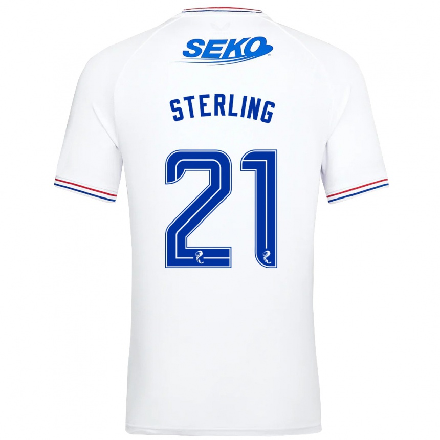 Kids Football Dujon Sterling #21 White Away Jersey 2023/24 T-Shirt Canada