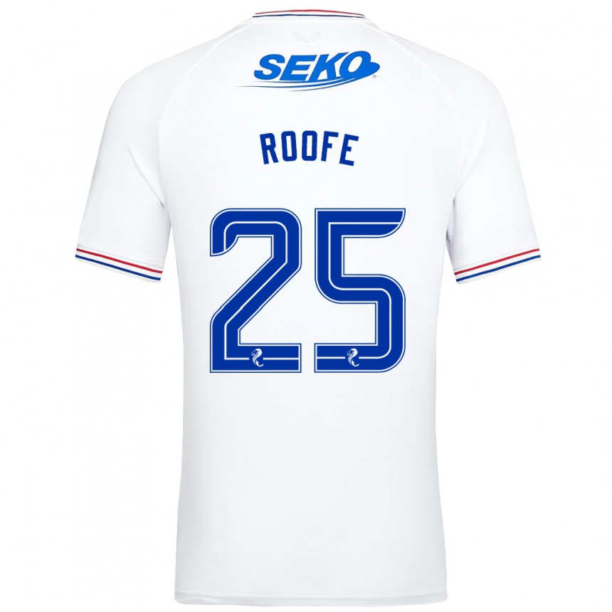 Kids Football Kemar Roofe #25 White Away Jersey 2023/24 T-Shirt Canada