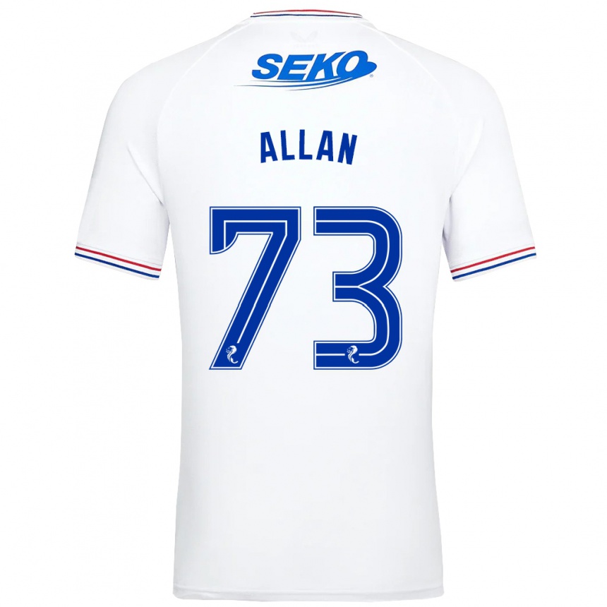 Kids Football Connor Allan #73 White Away Jersey 2023/24 T-Shirt Canada