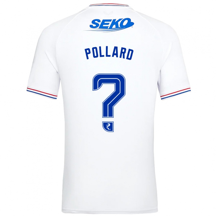 Kids Football Lancelot Pollard #0 White Away Jersey 2023/24 T-Shirt Canada