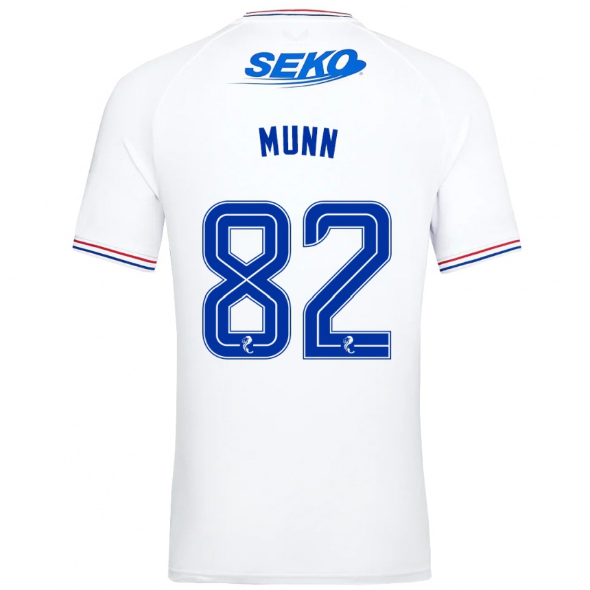 Kids Football Mason Munn #82 White Away Jersey 2023/24 T-Shirt Canada