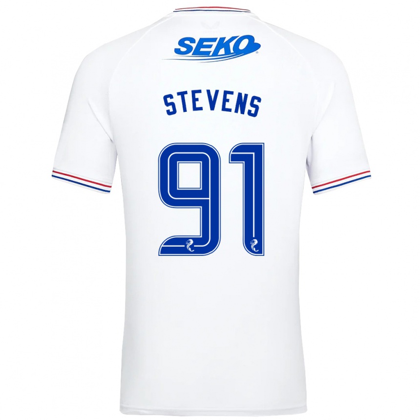 Kids Football Archie Stevens #91 White Away Jersey 2023/24 T-Shirt Canada