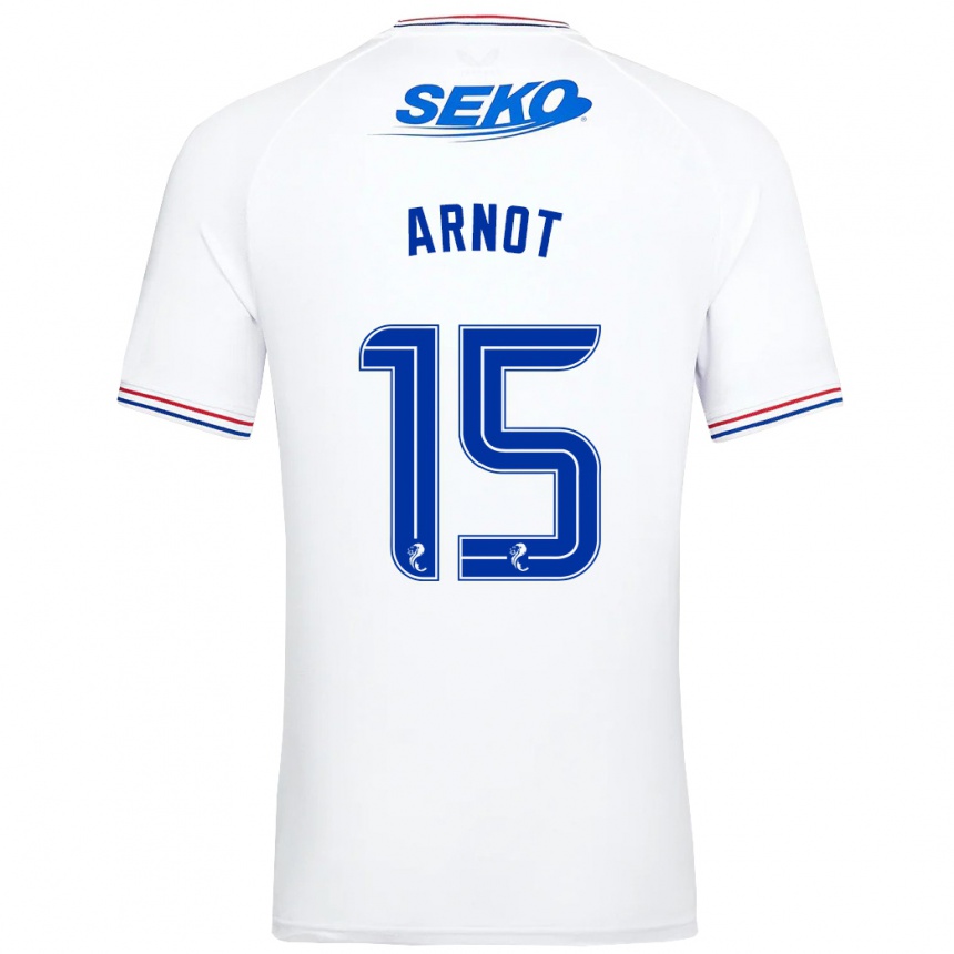 Enfant Football Maillot Elizabeth Arnot #15 Blanc Tenues Extérieur 2023/24 Canada