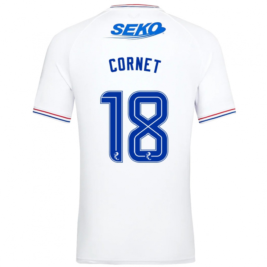 Kids Football Chelsea Cornet #18 White Away Jersey 2023/24 T-Shirt Canada