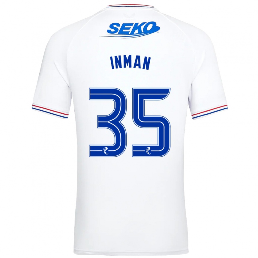 Kids Football Lucy Inman #35 White Away Jersey 2023/24 T-Shirt Canada