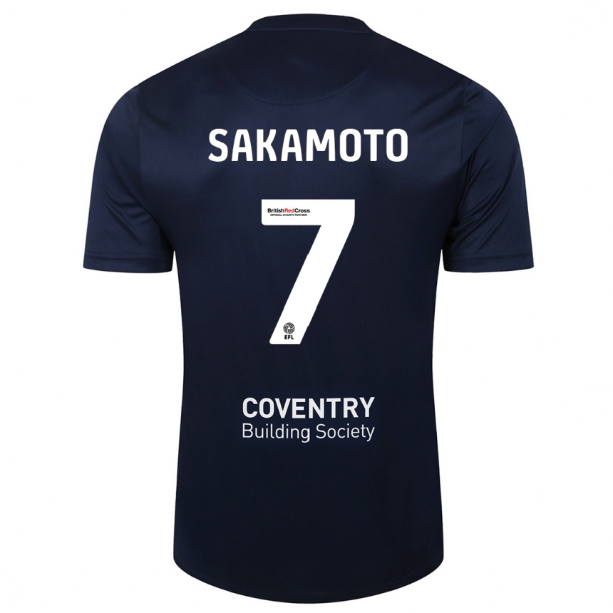 Enfant Football Maillot Tatsuhiro Sakamoto #7 Rouge Marine Tenues Extérieur 2023/24 Canada