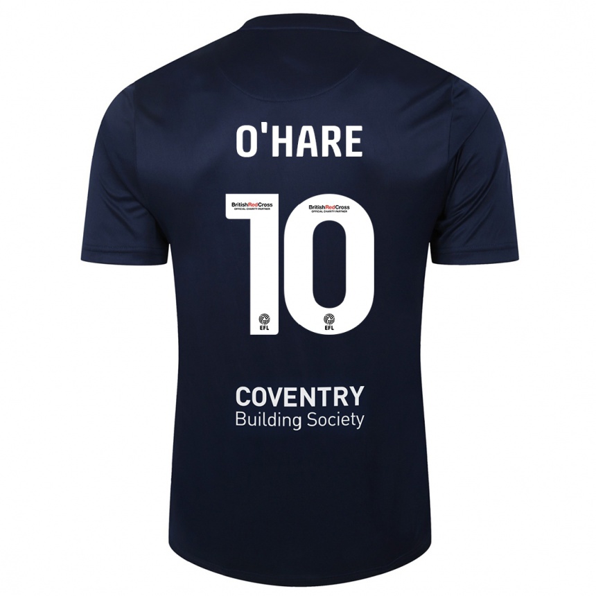 Kids Football Callum O'hare #10 Red Navy Away Jersey 2023/24 T-Shirt Canada