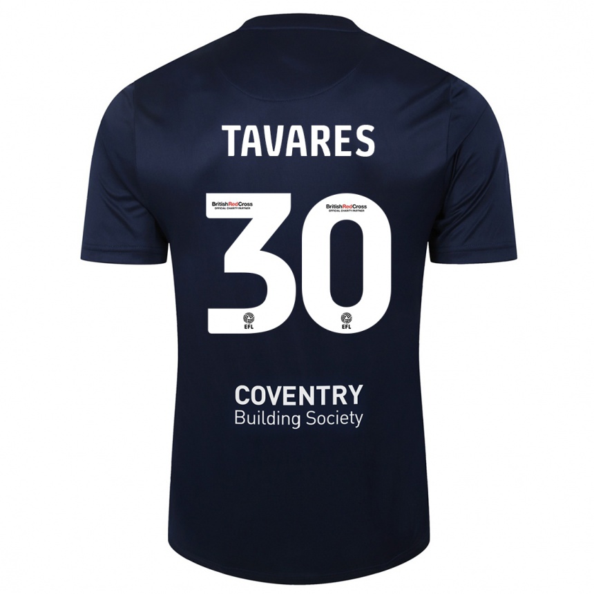 Enfant Football Maillot Fábio Tavares #30 Rouge Marine Tenues Extérieur 2023/24 Canada