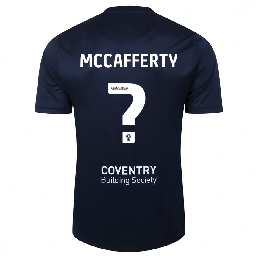 Kids Football Lewys Mccafferty #0 Red Navy Away Jersey 2023/24 T-Shirt Canada