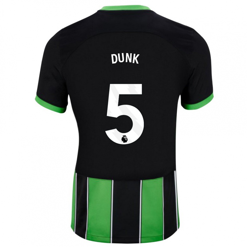 Kids Football Lewis Dunk #5 Black Green Away Jersey 2023/24 T-Shirt Canada