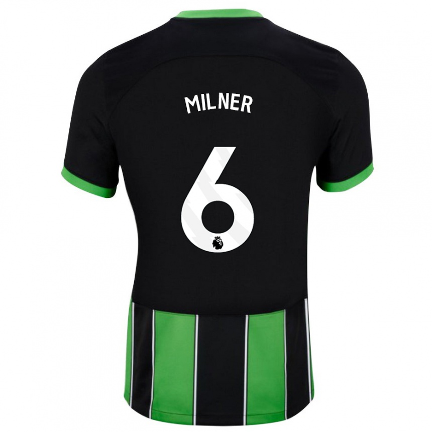 Enfant Football Maillot James Milner #6 Vert Noir Tenues Extérieur 2023/24 Canada