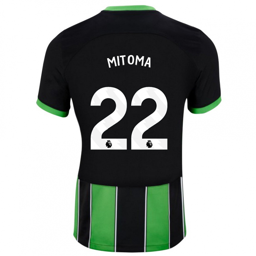 Kids Football Kaoru Mitoma #22 Black Green Away Jersey 2023/24 T-Shirt Canada