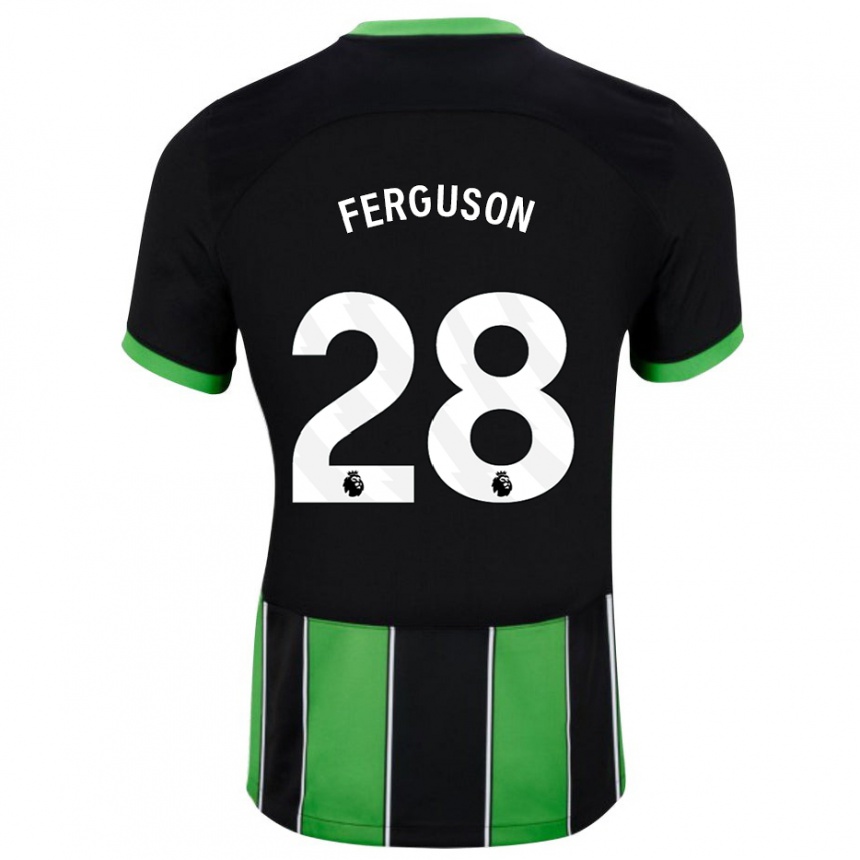 Enfant Football Maillot Evan Ferguson #28 Vert Noir Tenues Extérieur 2023/24 Canada