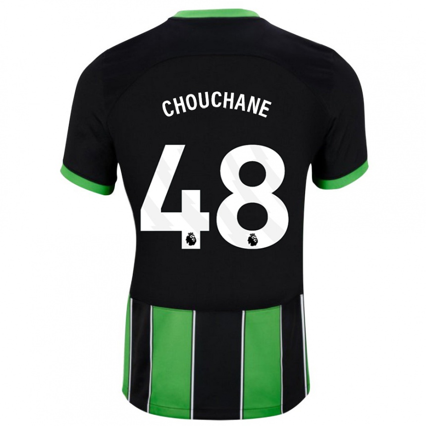 Kids Football Samy Chouchane #48 Black Green Away Jersey 2023/24 T-Shirt Canada