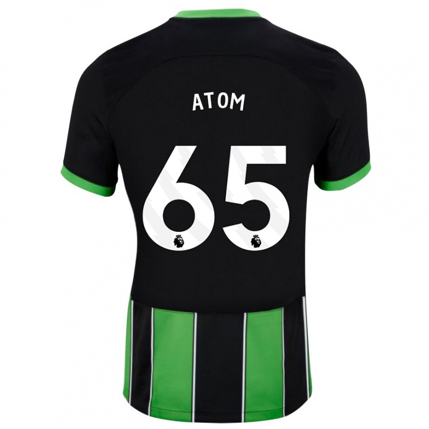 Kids Football Noel Atom #65 Black Green Away Jersey 2023/24 T-Shirt Canada