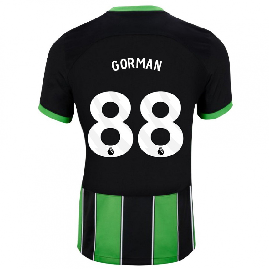 Kids Football Ronnie Gorman #88 Black Green Away Jersey 2023/24 T-Shirt Canada