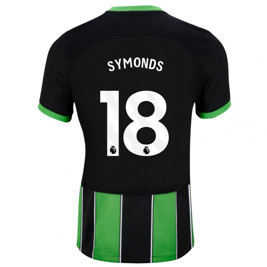 Kids Football Maisie Symonds #18 Black Green Away Jersey 2023/24 T-Shirt Canada