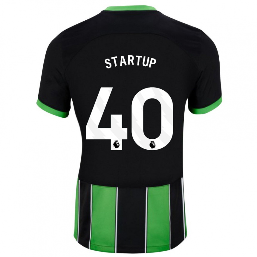 Enfant Football Maillot Katie Startup #40 Vert Noir Tenues Extérieur 2023/24 Canada