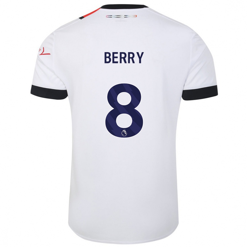 Kids Football Luke Berry #8 White Away Jersey 2023/24 T-Shirt Canada